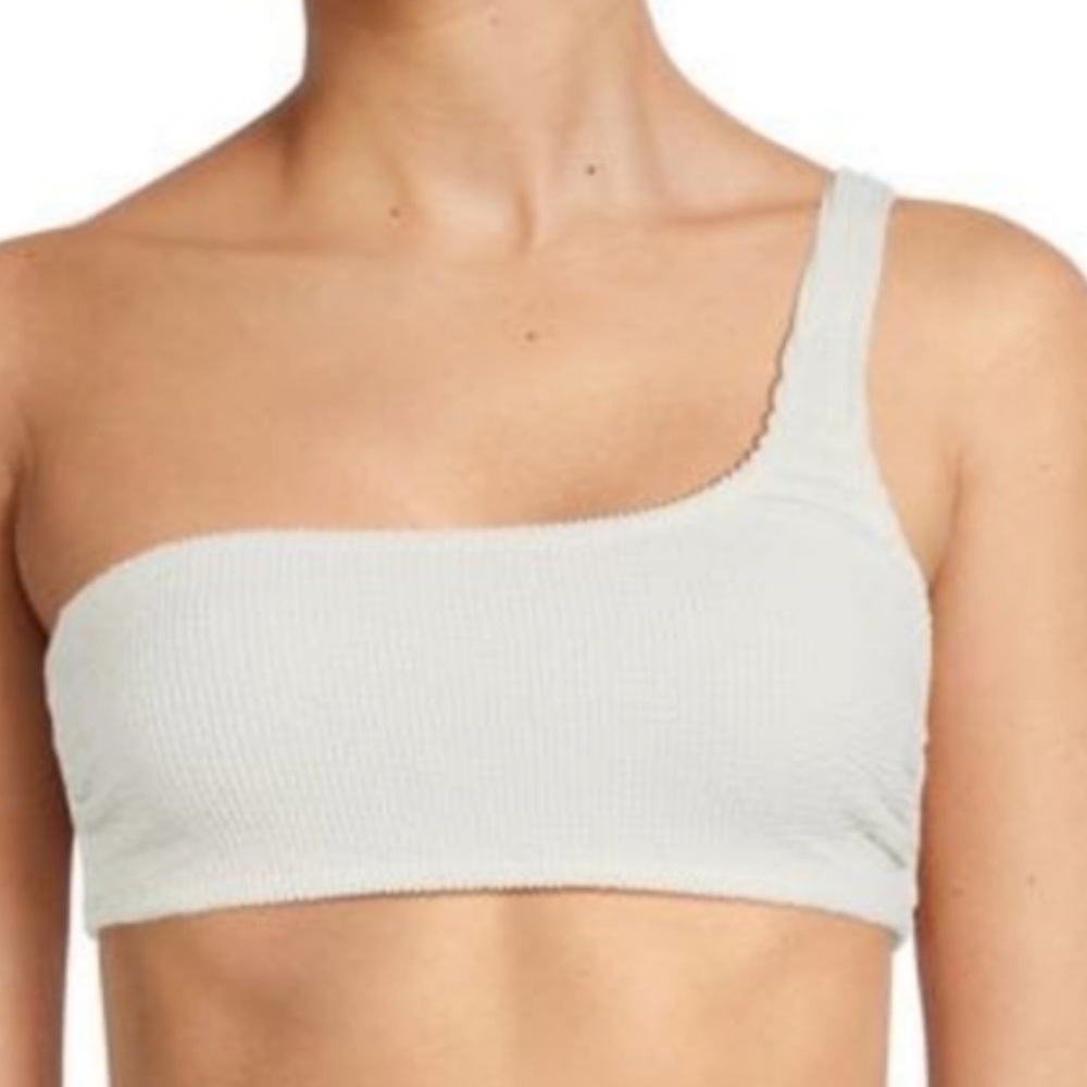 NWT GOOD AMERICAN One Shoulder Always Fits Bikini Top in Ivory